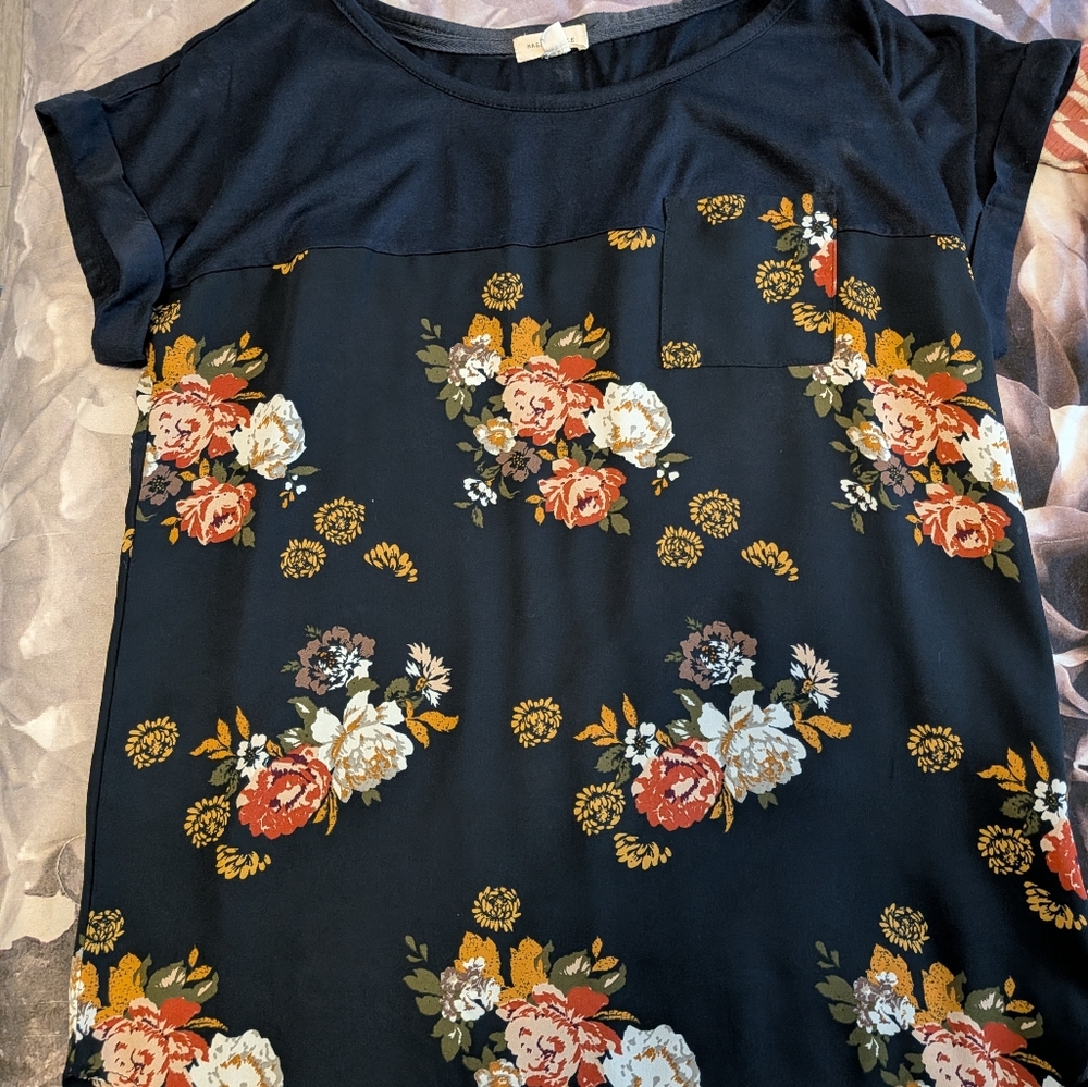 Marc By Marc Jacobs Floral Blouse - Navy and Multicolor